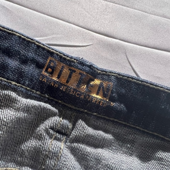 Bitten Sarah Jessica Parker Skirt Size 8 Length 13” Denim Cotton Spandex #ST1 - Picture 3 of 5